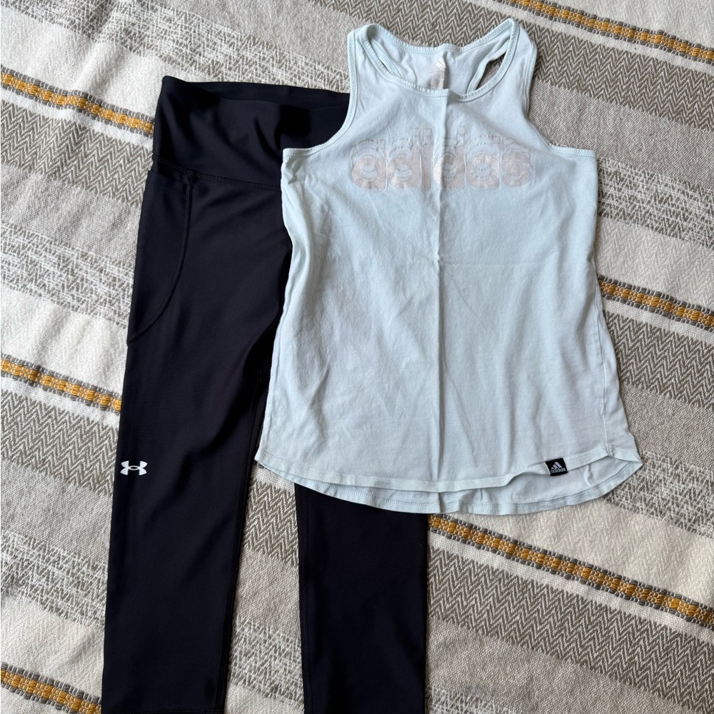 Under Armour Cropped Leggings and Adidas Tank